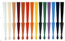 bedrukte waaiers kleuren spanen