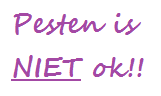 pesten is niet ok